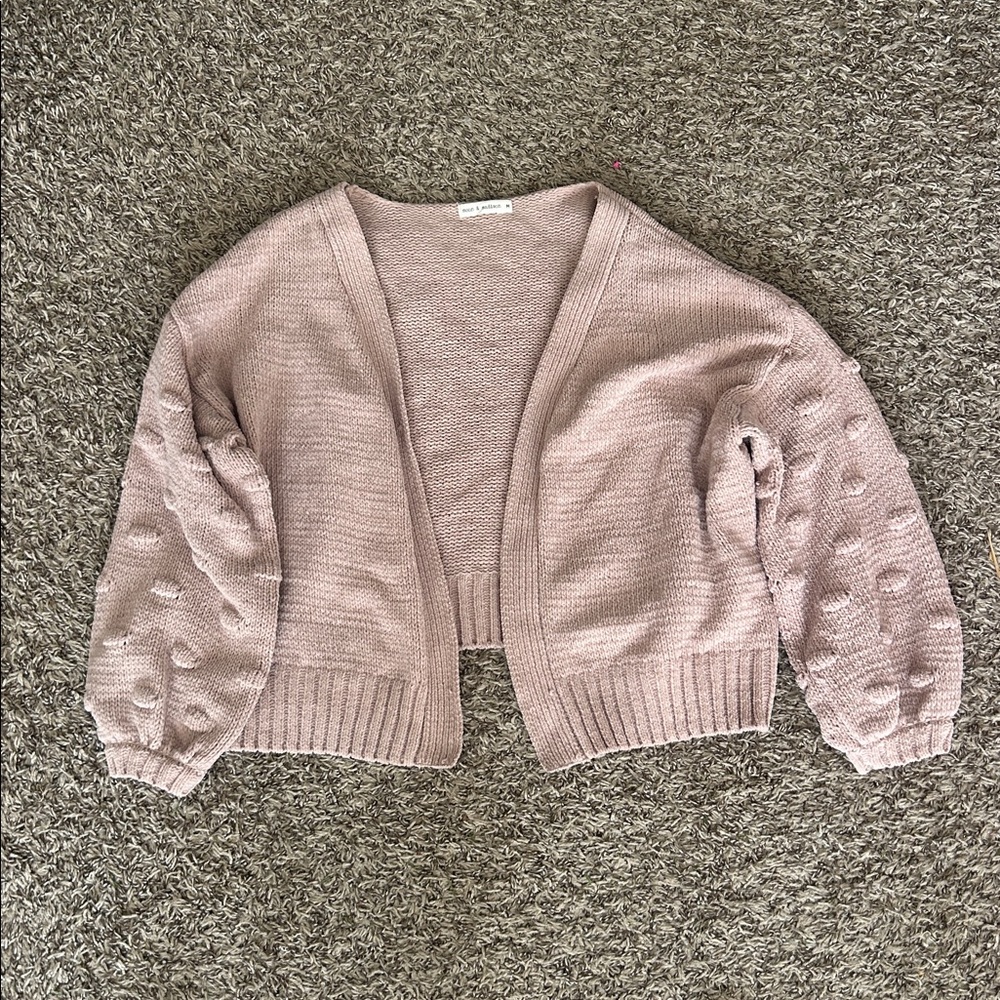 Beige Knit Cardigan